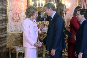 Spanish Royals At Royal Reception - Madrid