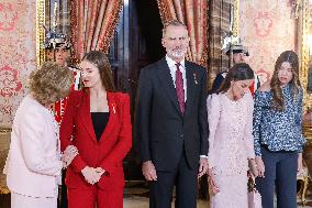 Spanish Royal Family At Golden Fleece Award Ceremony - Madrid