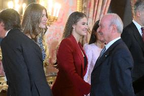 Spanish Royals At Royal Reception - Madrid