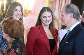 Spanish Royals At Royal Reception - Madrid