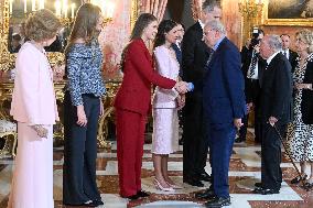 Spanish Royals At Royal Reception - Madrid