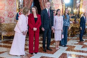 Spanish Royals At Royal Reception - Madrid