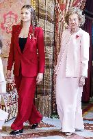 Spanish Royal Family At Golden Fleece Award Ceremony - Madrid