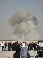 Indian Fighter Jet Crashes at Dubai Airshow