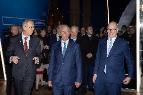 NO TABLOIDS - Prince Albert and Portuguese President at Oceanographic Museum - Monaco