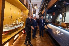 NO TABLOIDS - Prince Albert and Portuguese President at Oceanographic Museum - Monaco