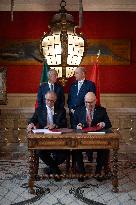 NO TABLOIDS - Prince Albert and Portuguese President at Oceanographic Museum - Monaco