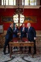 NO TABLOIDS - Prince Albert and Portuguese President at Oceanographic Museum - Monaco