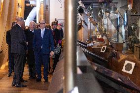 NO TABLOIDS - Prince Albert and Portuguese President at Oceanographic Museum - Monaco
