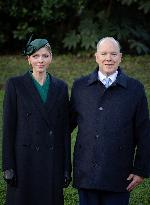 NO TABLOIDS - Prince Albert and Princess Charlene with Portuguese President At Saint-Martin Garden - Monaco