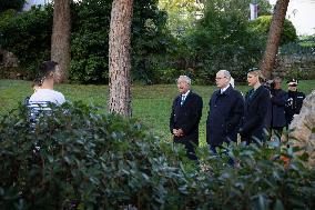 NO TABLOIDS - Prince Albert and Princess Charlene with Portuguese President At Saint-Martin Garden - Monaco