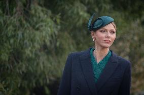 NO TABLOIDS - Prince Albert and Princess Charlene with Portuguese President At Saint-Martin Garden - Monaco
