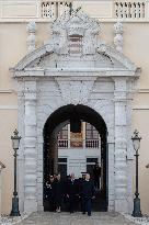 NO TABLOIDS - Prince Albert and Princess Charlene with Portuguese President At Saint-Martin Garden - Monaco