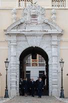 NO TABLOIDS - Prince Albert and Princess Charlene with Portuguese President At Saint-Martin Garden - Monaco
