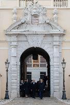 NO TABLOIDS - Prince Albert and Princess Charlene with Portuguese President At Saint-Martin Garden - Monaco