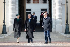 NO TABLOIDS - Prince Albert and Princess Charlene with Portuguese President At Saint-Martin Garden - Monaco
