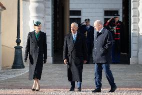 NO TABLOIDS - Prince Albert and Princess Charlene with Portuguese President At Saint-Martin Garden - Monaco