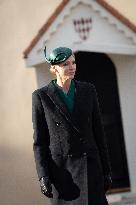 NO TABLOIDS - Prince Albert and Princess Charlene with Portuguese President At Saint-Martin Garden - Monaco