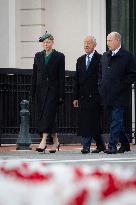 NO TABLOIDS - Prince Albert and Princess Charlene with Portuguese President At Saint-Martin Garden - Monaco