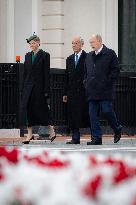 NO TABLOIDS - Prince Albert and Princess Charlene with Portuguese President At Saint-Martin Garden - Monaco