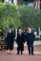 NO TABLOIDS - Prince Albert and Princess Charlene with Portuguese President At Saint-Martin Garden - Monaco