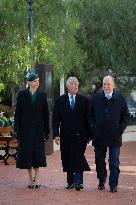 NO TABLOIDS - Prince Albert and Princess Charlene with Portuguese President At Saint-Martin Garden - Monaco