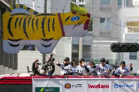 Baseball: Hanshin Tigers' victory parade