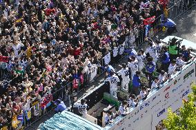 Baseball: Hanshin Tigers' victory parade