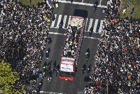 Baseball: Hanshin Tigers' victory parade