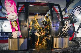 Skiing In Peking Opera Costumes - Jilin