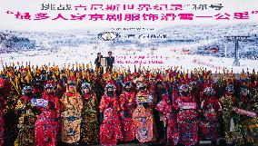 Skiing In Peking Opera Costumes - Jilin