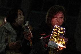 Protest Against The Japan PM's Remarks on Taiwan - Tokyo