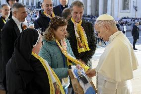 Pope Leo XIV At Audience of Jubilee of Choirs and Choral Society - Vatican