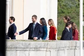 Spanish Royals Reunion at El Pardo Palace - Madrid
