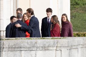 Spanish Royals Reunion at El Pardo Palace - Madrid