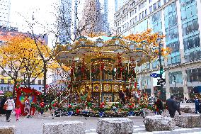 First Double Decker Carousel Christmas Opening - NYC