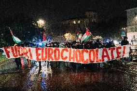 March Against Multinationals And Companies Present At EUROCHOCOLAT - Italy