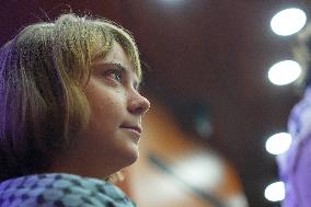 Greta Thunberg Attends Palestine Meeting At University Despite Ban - Italy