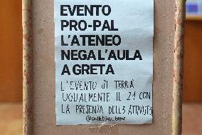 Greta Thunberg Attends Palestine Meeting At University Despite Ban - Italy