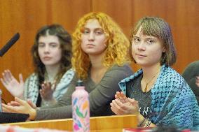 Greta Thunberg Attends Palestine Meeting At University Despite Ban - Italy