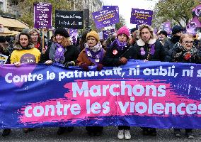 Demonstration On International Day for the Elimination of Violence Against Women - Paris