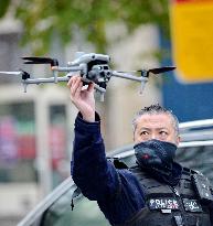 Implementation Of Drone Surveillance by French National Police - Paris