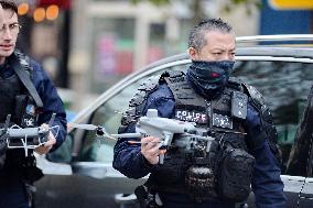 Implementation Of Drone Surveillance by French National Police - Paris