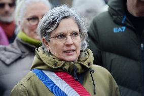 Tribute to Mehdi Kessaci at The City Hall - Paris