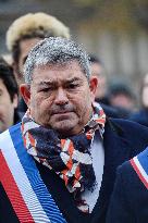 Tribute to Mehdi Kessaci at The City Hall - Paris