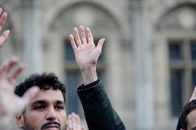 Tribute to Mehdi Kessaci at The City Hall - Paris