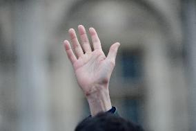 Tribute to Mehdi Kessaci at The City Hall - Paris