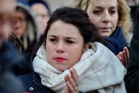 Tribute to Mehdi Kessaci at The City Hall - Paris
