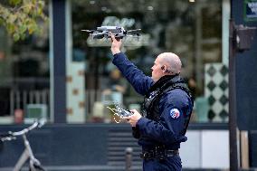Implementation Of Drone Surveillance by French National Police - Paris