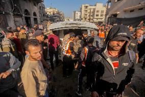 Israeli Car Strike Aftermath In Gaza City - Palestine
